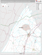 Chambersburg-Waynesboro Metro Area Digital Map Premium Style